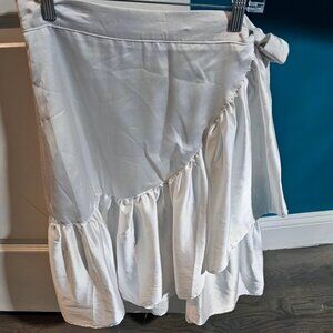 White satin skirt